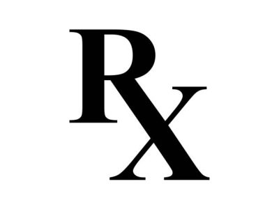 RX icon flat vector simple isolated illustration signage template design trendy